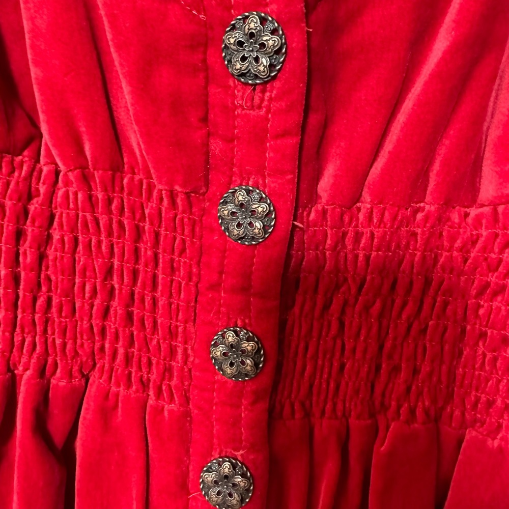 "Vintage" Anthropologie -  Red Velvet Pin Up Style Coat - Picture 4 of 7